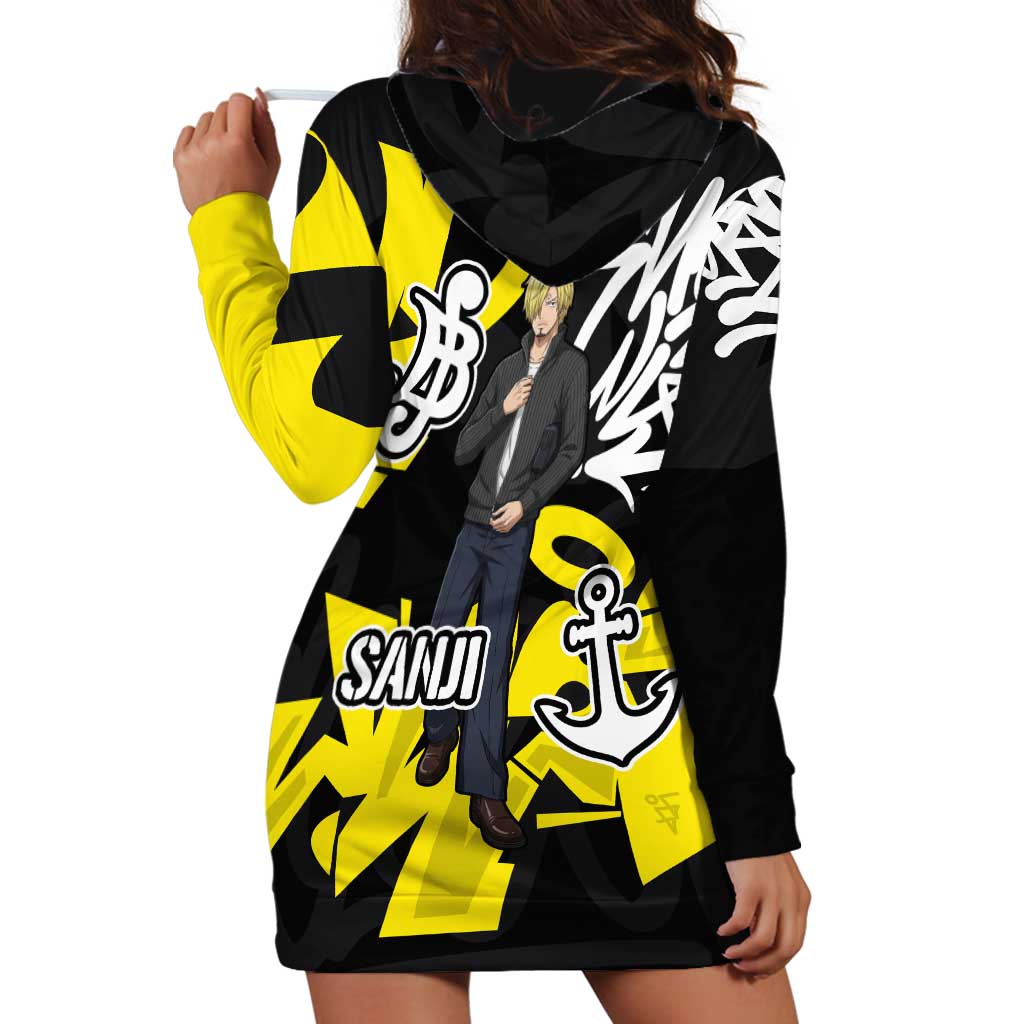 Vinsmoke Sanji One Piece Hoodie Dress Graffiti Street Art Anime Collage