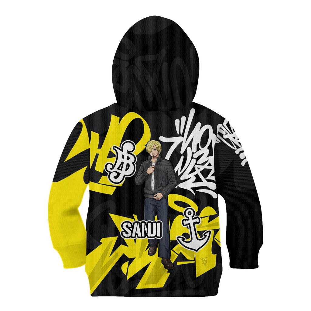 Vinsmoke Sanji One Piece Kid Hoodie Graffiti Street Art Anime Collage
