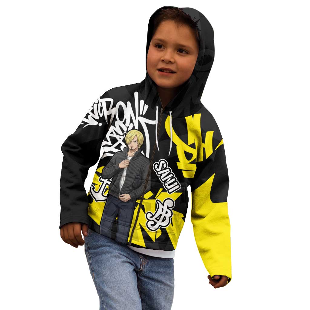 Vinsmoke Sanji One Piece Kid Hoodie Graffiti Street Art Anime Collage