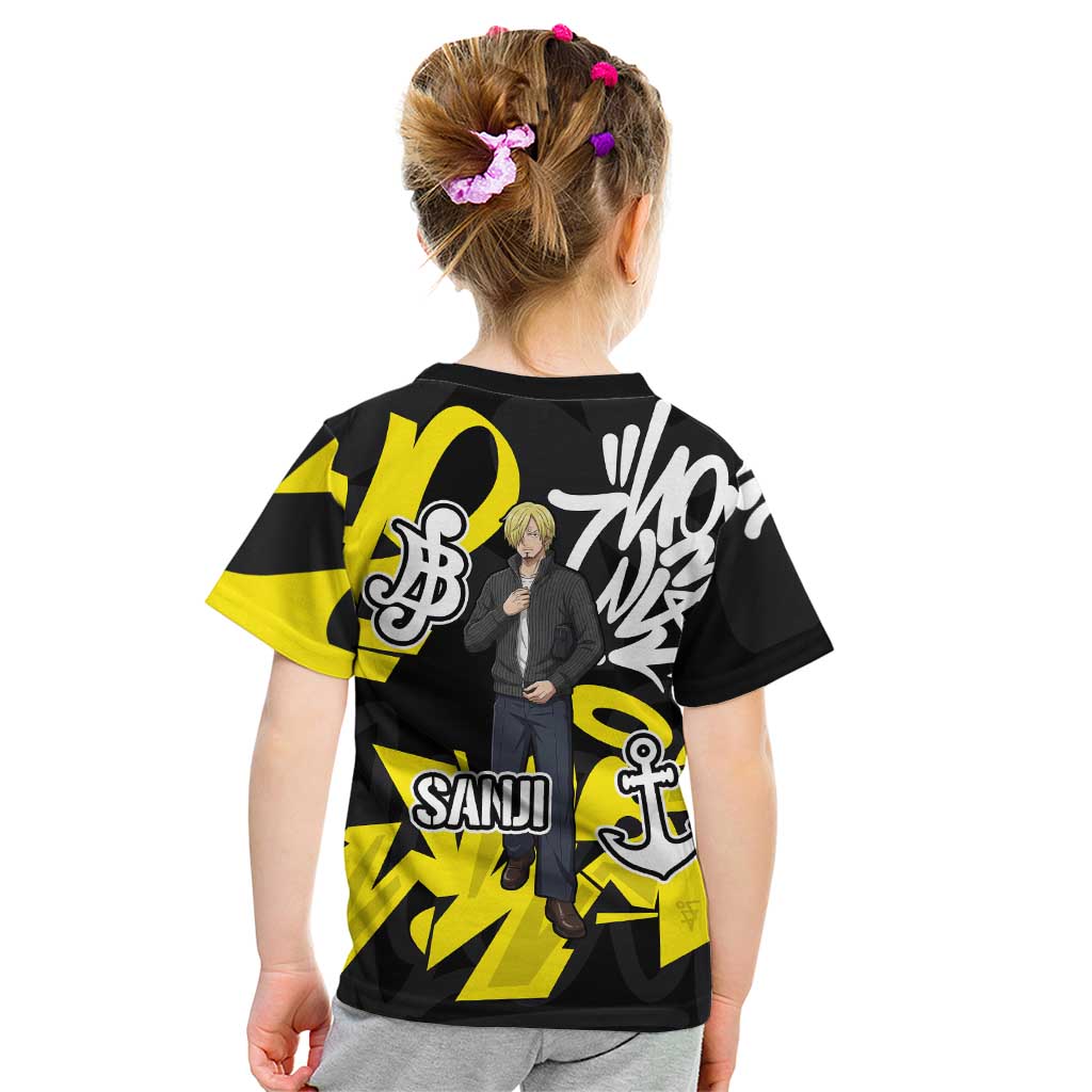 Vinsmoke Sanji One Piece Kid T Shirt Graffiti Street Art Anime Collage