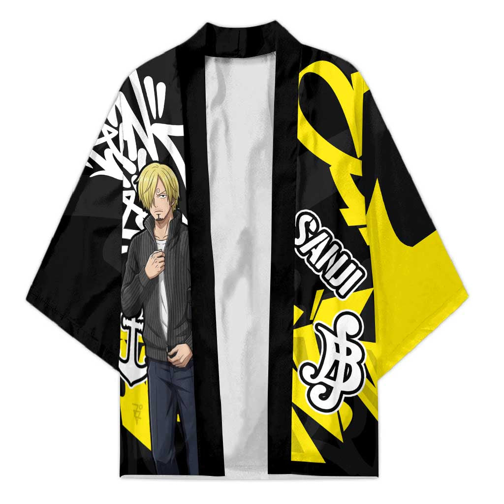 Vinsmoke Sanji One Piece Kimono Graffiti Street Art Anime Collage