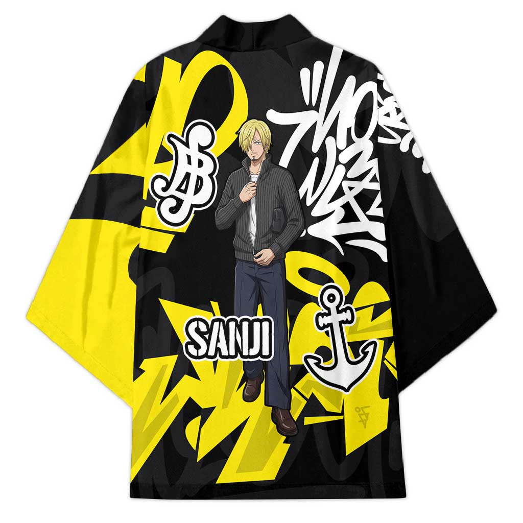 Vinsmoke Sanji One Piece Kimono Graffiti Street Art Anime Collage