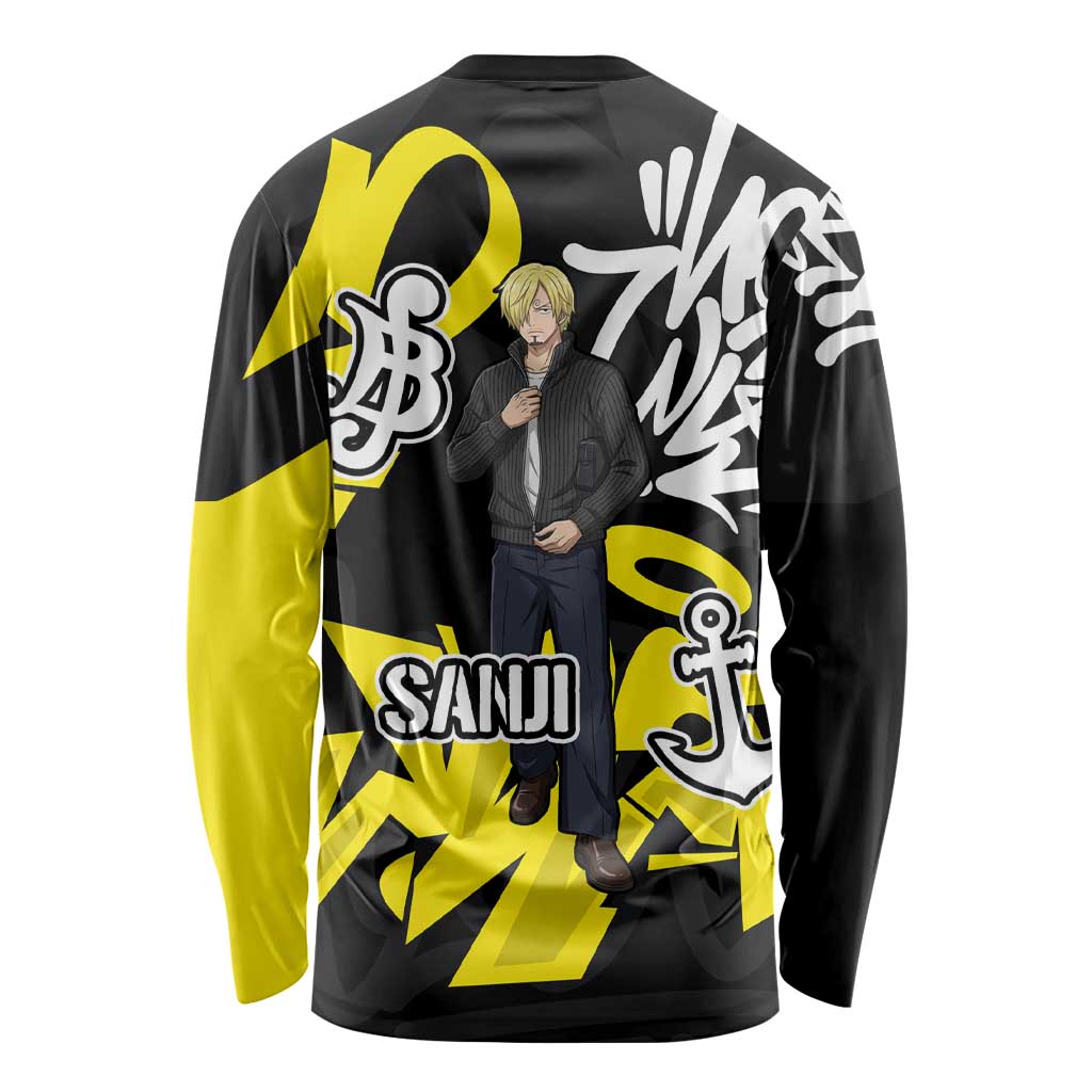 Vinsmoke Sanji One Piece Long Sleeve Shirt Graffiti Street Art Anime Collage