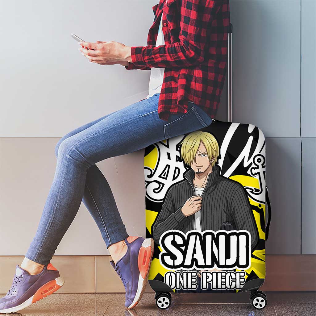 Vinsmoke Sanji One Piece Luggage Cover Graffiti Street Art Anime Collage