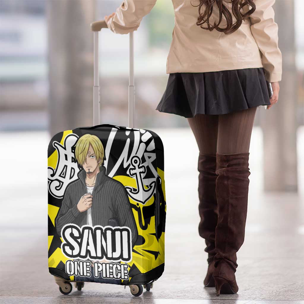 Vinsmoke Sanji One Piece Luggage Cover Graffiti Street Art Anime Collage