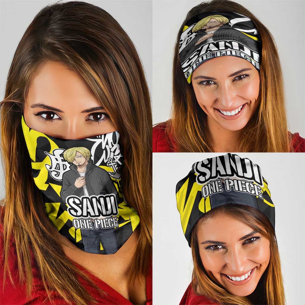 Vinsmoke Sanji One Piece Neck Gaiter Graffiti Street Art Anime Collage