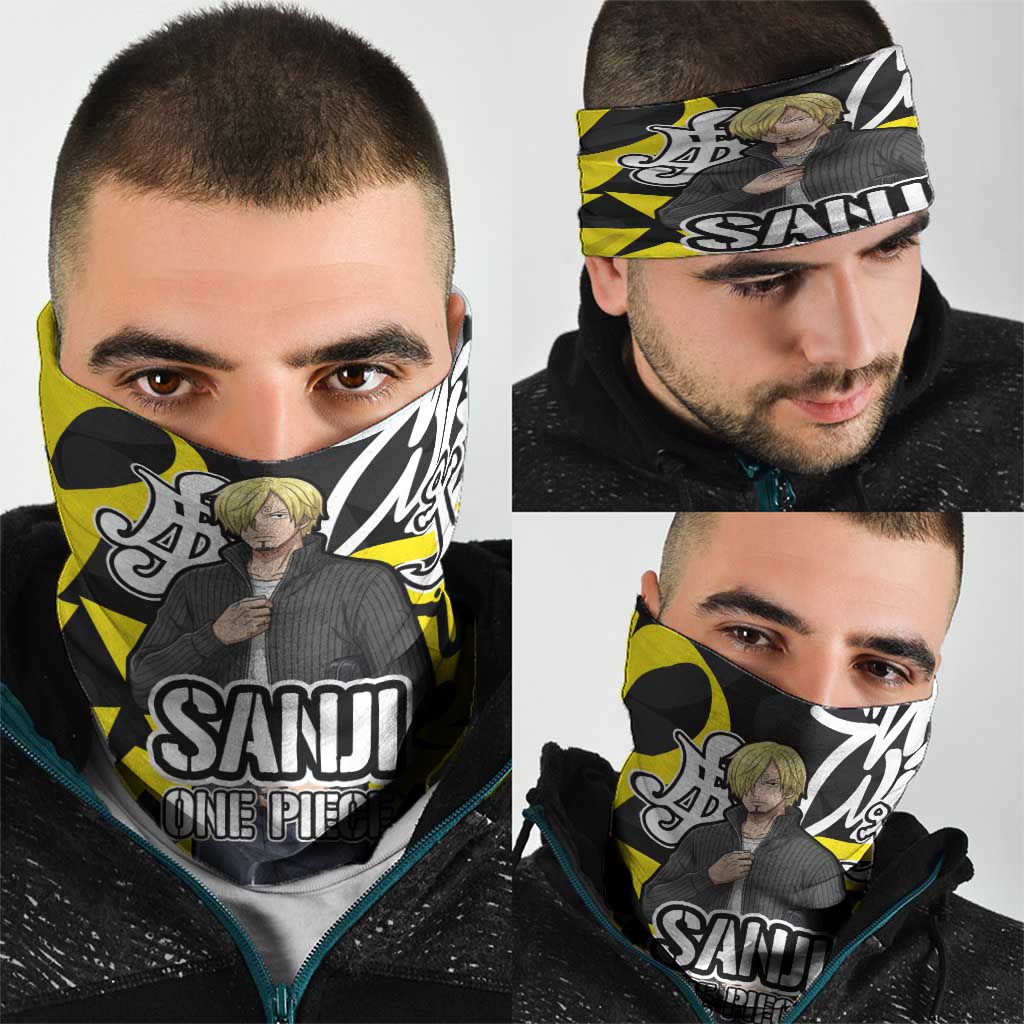 Vinsmoke Sanji One Piece Neck Gaiter Graffiti Street Art Anime Collage