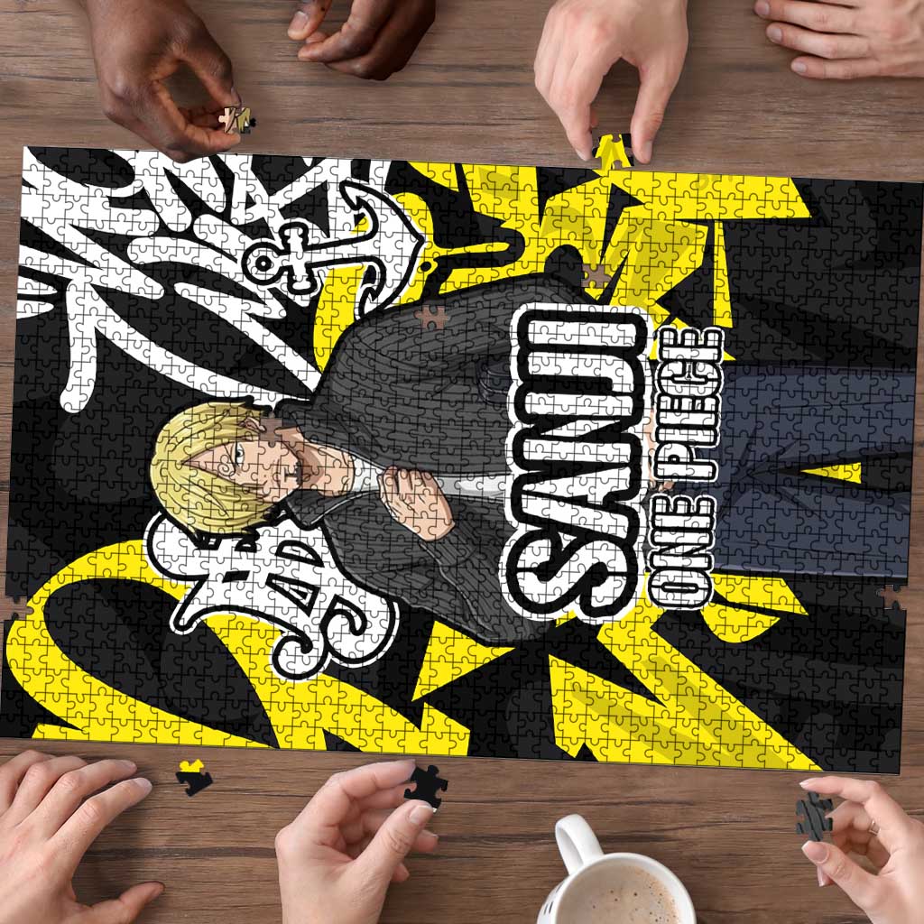 Vinsmoke Sanji One Piece Puzzle Graffiti Street Art Anime Collage