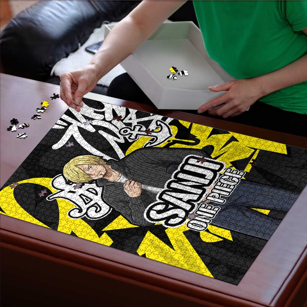 Vinsmoke Sanji One Piece Puzzle Graffiti Street Art Anime Collage
