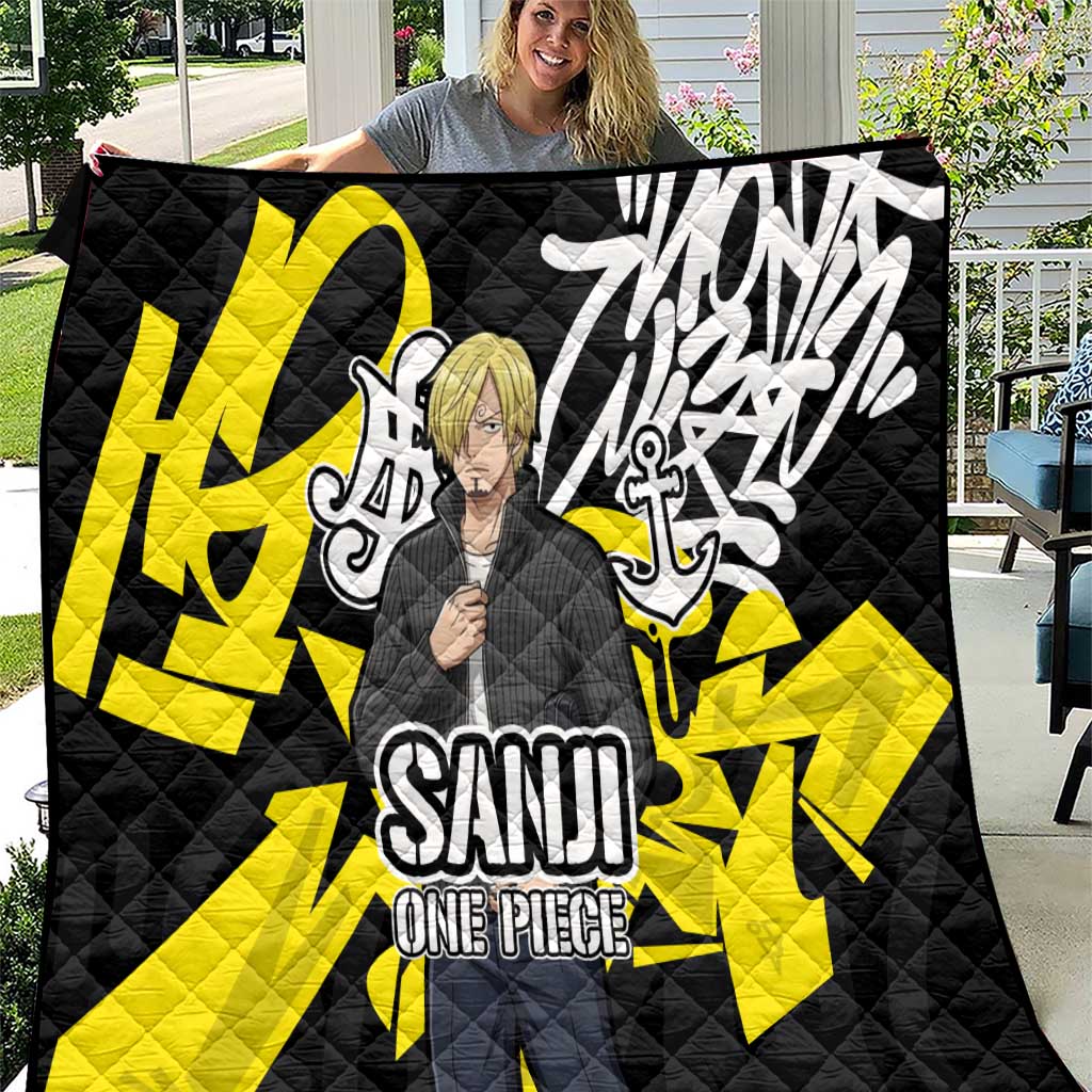 Vinsmoke Sanji One Piece Quilt Graffiti Street Art Anime Collage