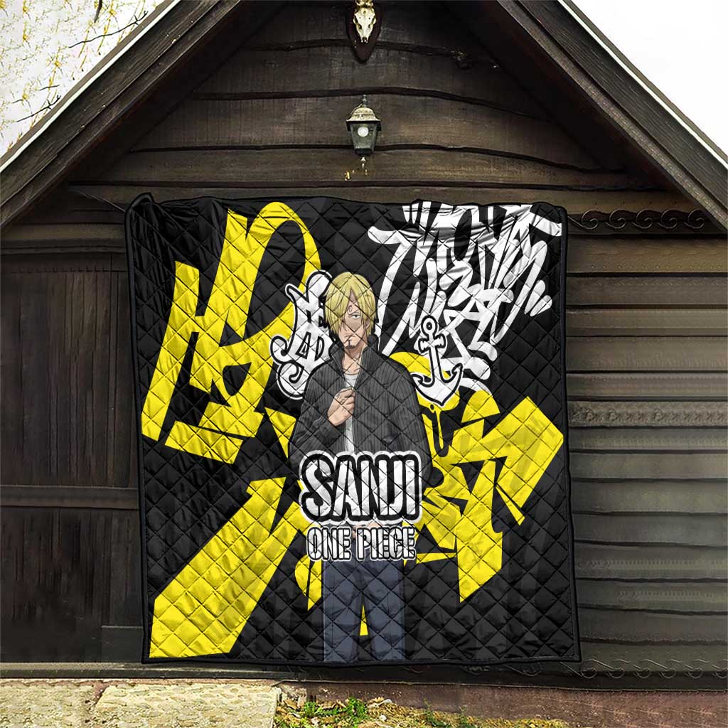 Vinsmoke Sanji One Piece Quilt Graffiti Street Art Anime Collage