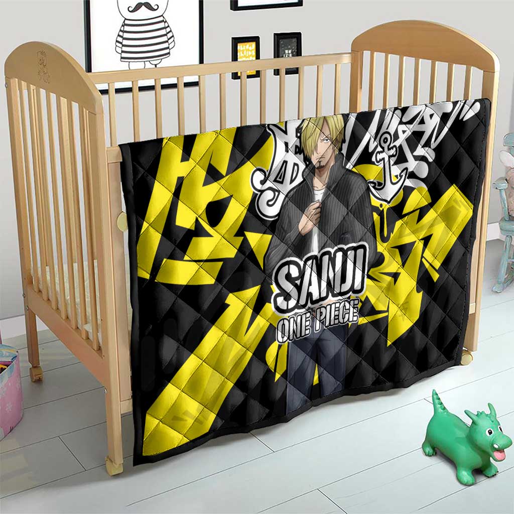 Vinsmoke Sanji One Piece Quilt Graffiti Street Art Anime Collage