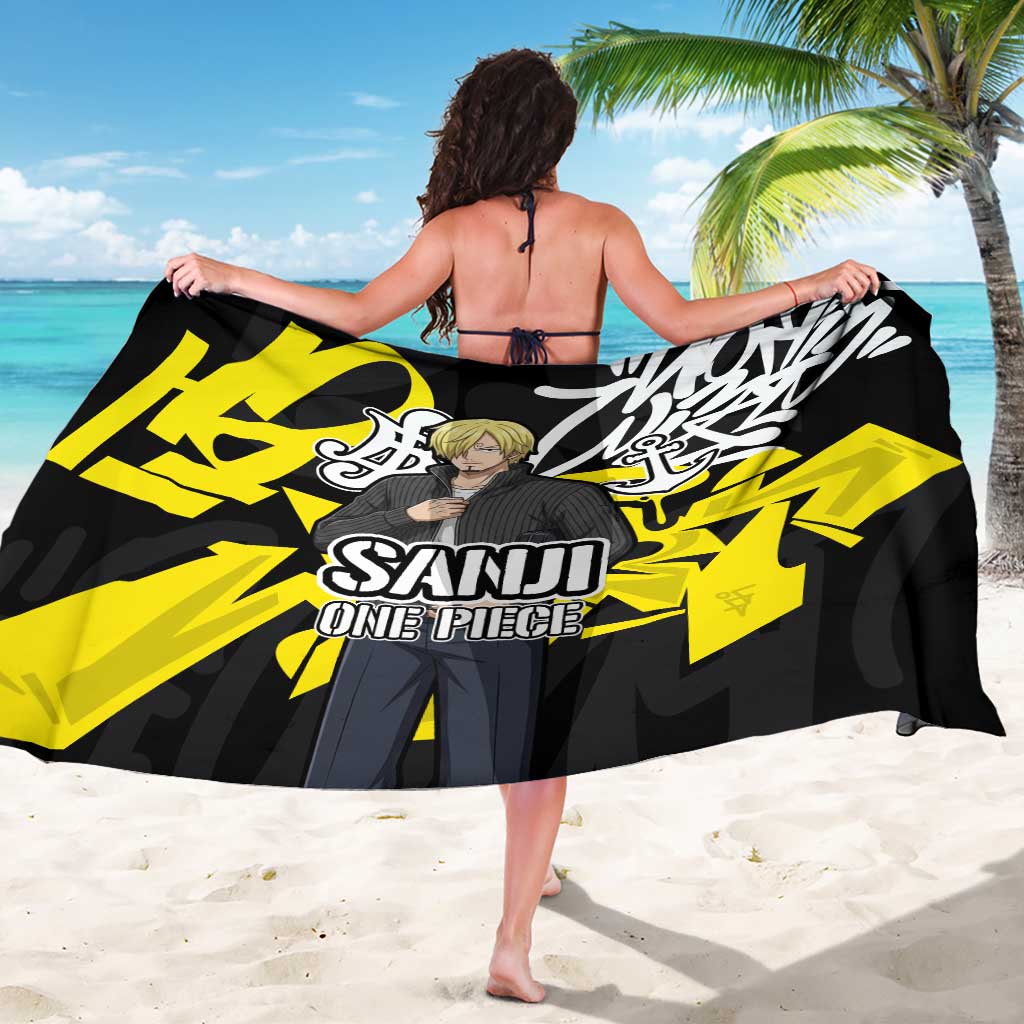 Vinsmoke Sanji One Piece Sarong Graffiti Street Art Anime Collage