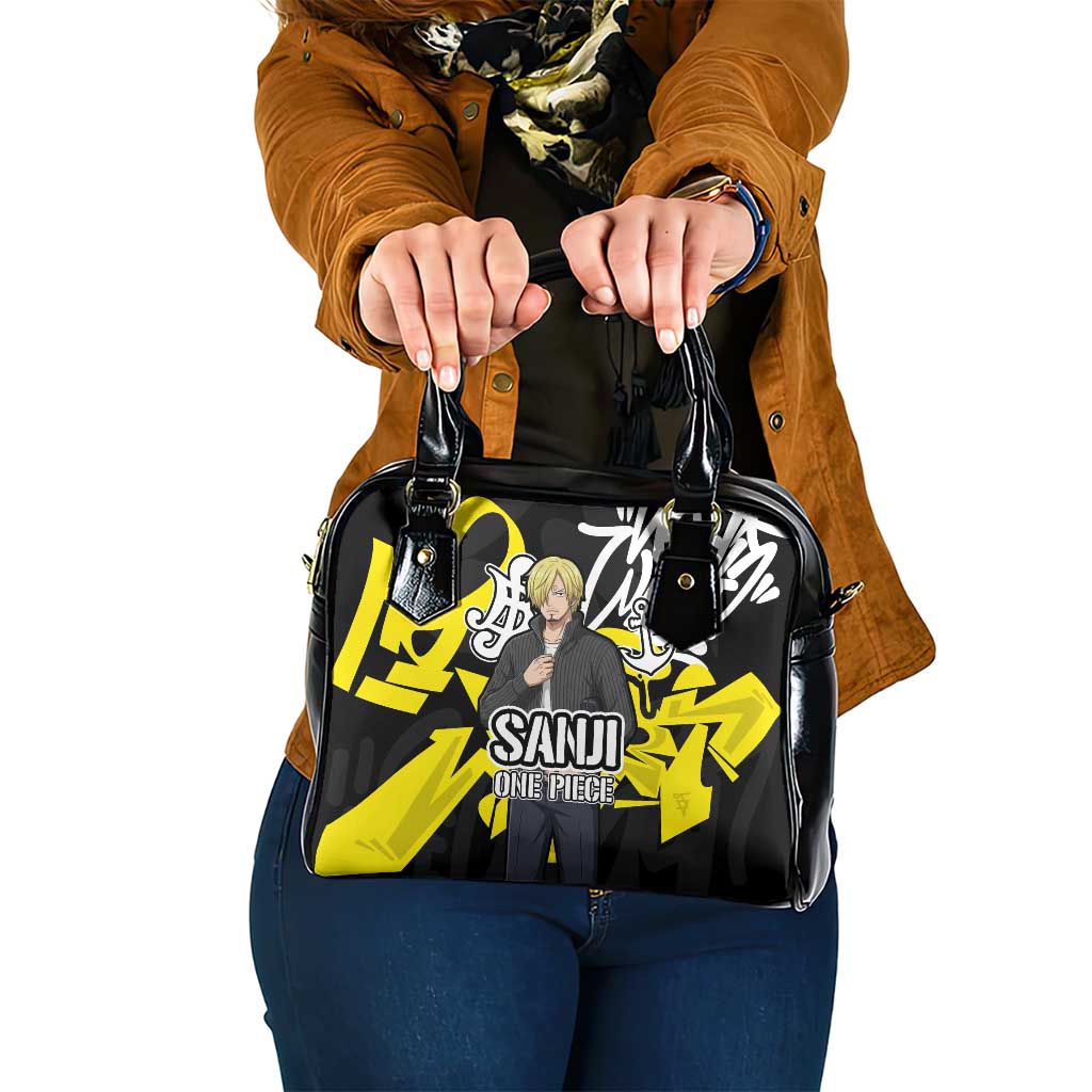 Vinsmoke Sanji One Piece Shoulder Handbag Graffiti Street Art Anime Collage