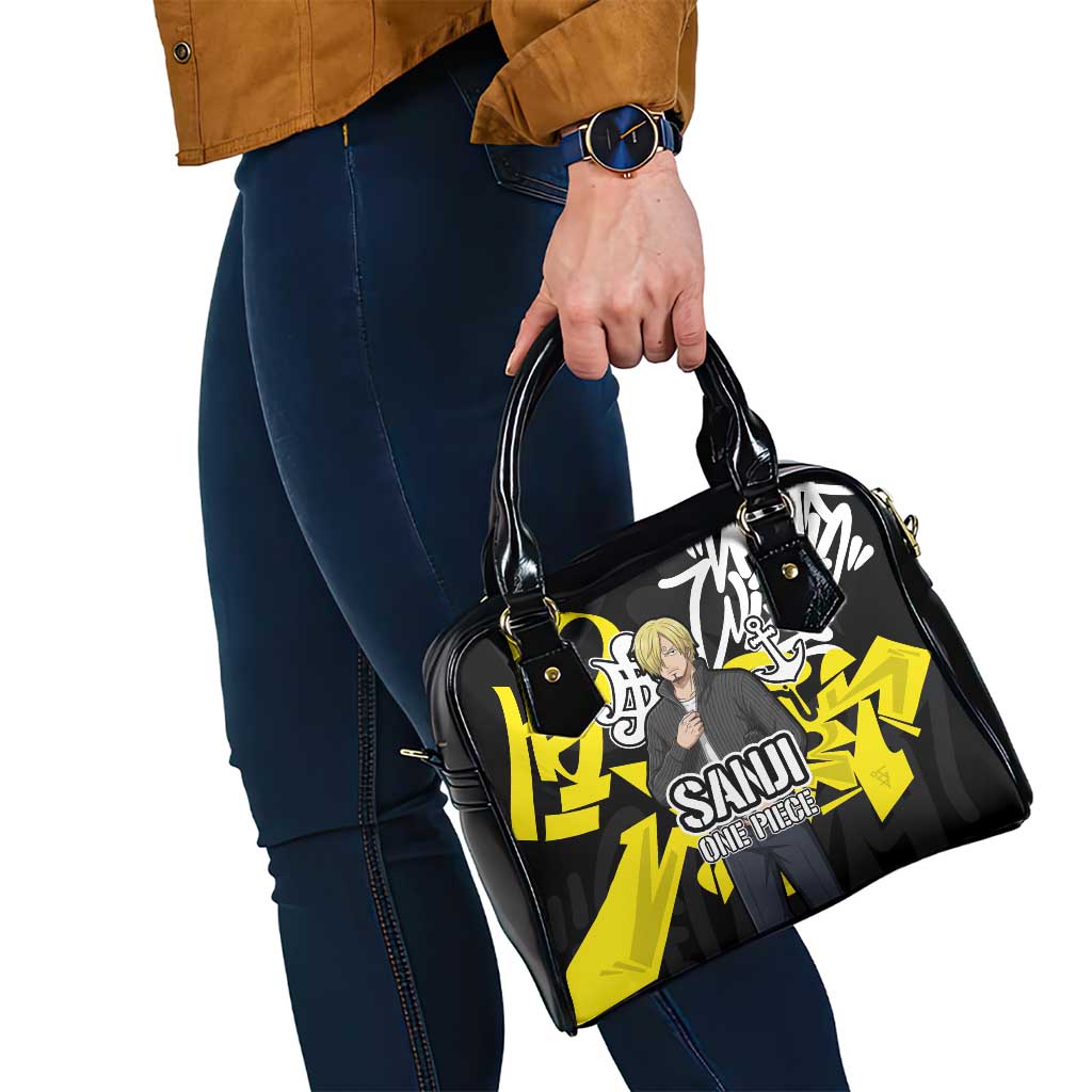 Vinsmoke Sanji One Piece Shoulder Handbag Graffiti Street Art Anime Collage