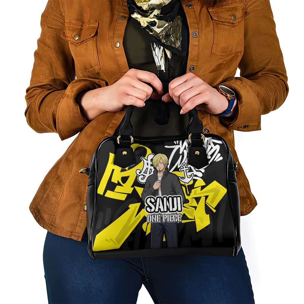 Vinsmoke Sanji One Piece Shoulder Handbag Graffiti Street Art Anime Collage