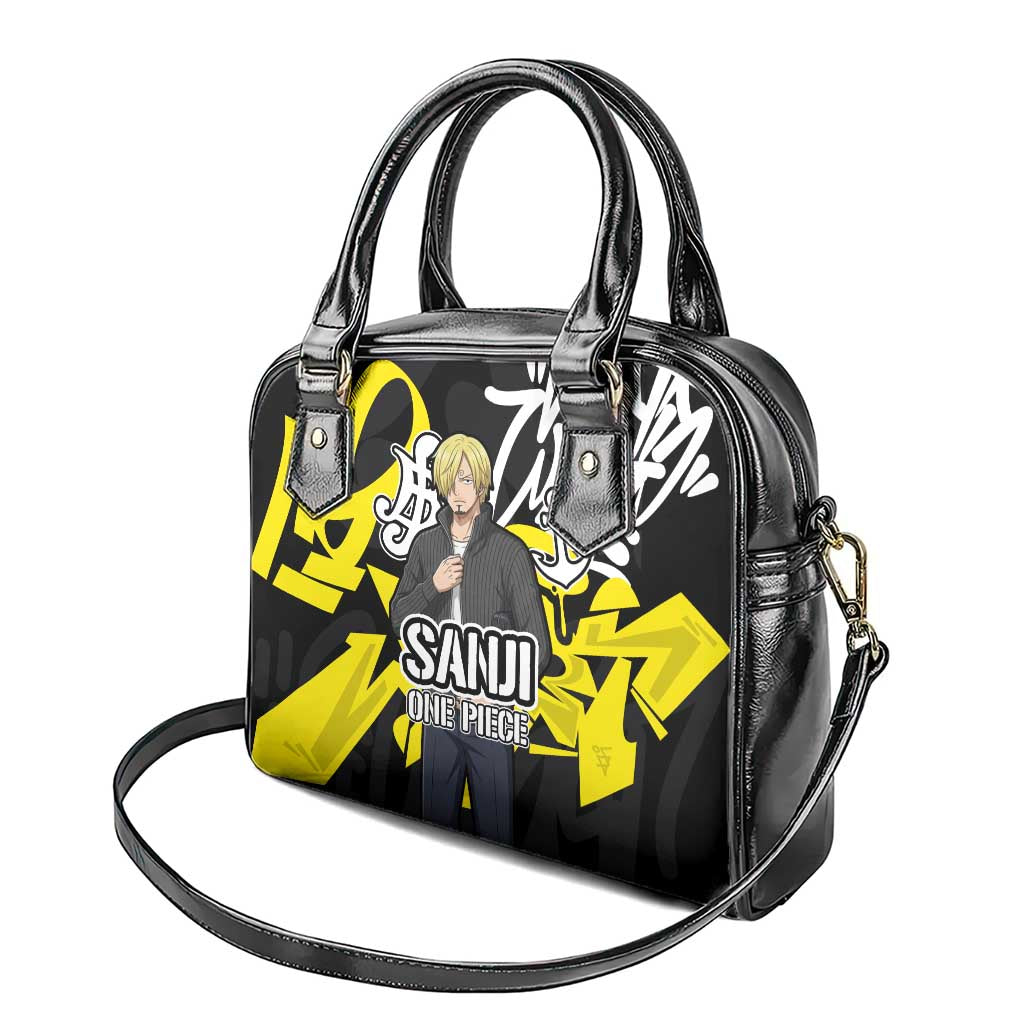 Vinsmoke Sanji One Piece Shoulder Handbag Graffiti Street Art Anime Collage