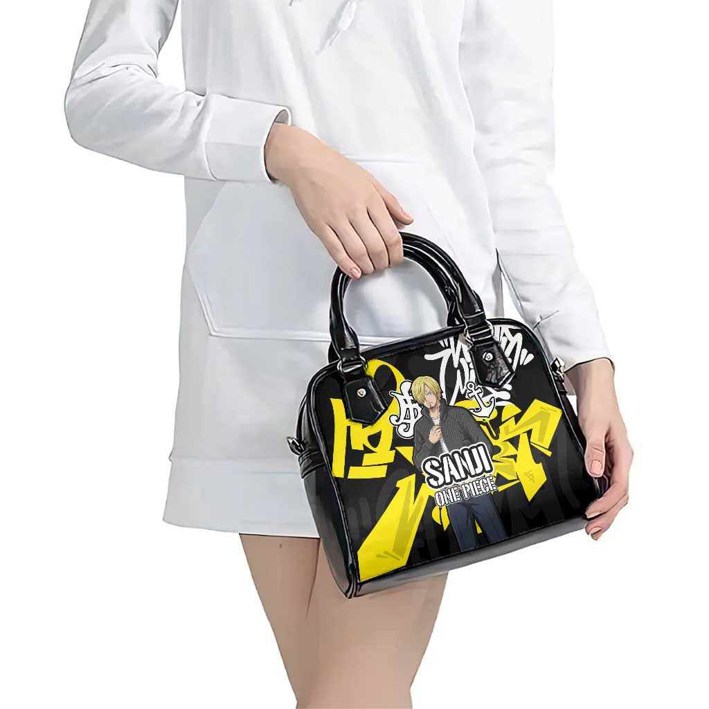 Vinsmoke Sanji One Piece Shoulder Handbag Graffiti Street Art Anime Collage