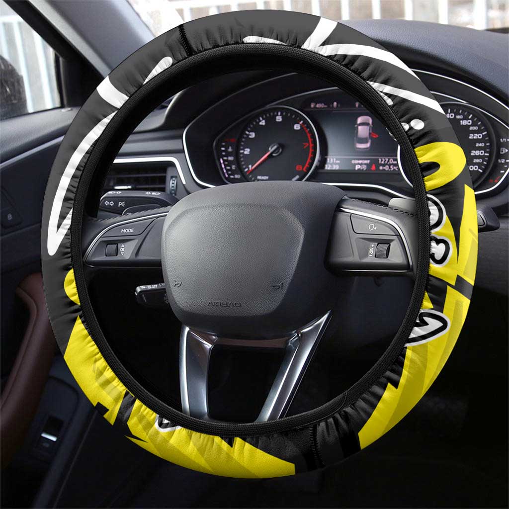 Vinsmoke Sanji One Piece Steering Wheel Cover Graffiti Street Art Anime Collage