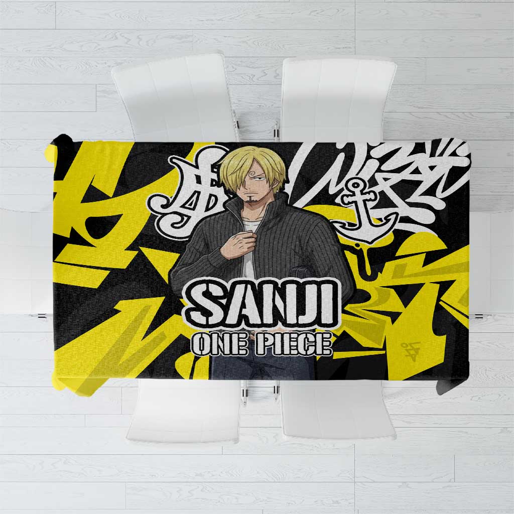 Vinsmoke Sanji One Piece Tablecloth Graffiti Street Art Anime Collage