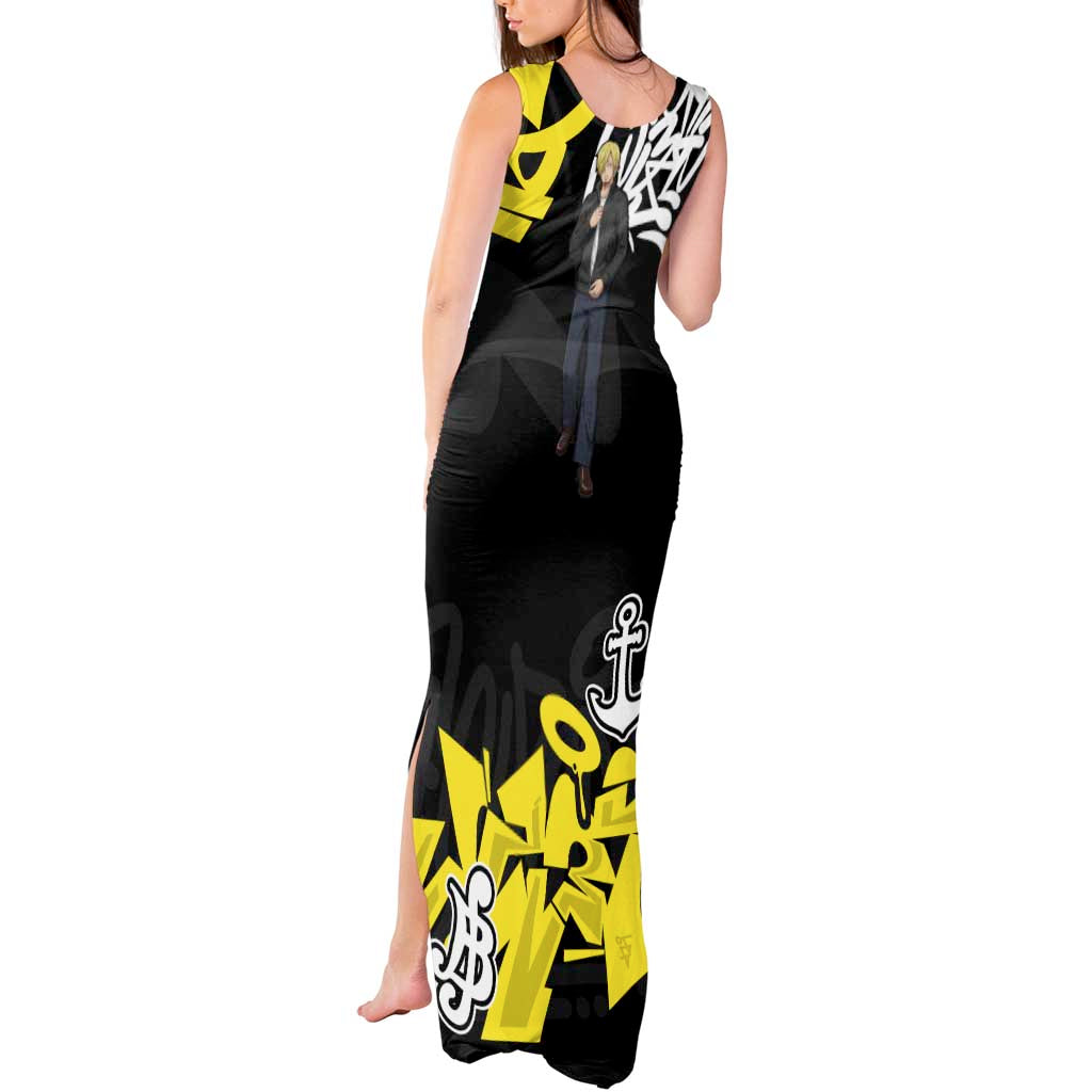 Vinsmoke Sanji One Piece Tank Maxi Dress Graffiti Street Art Anime Collage