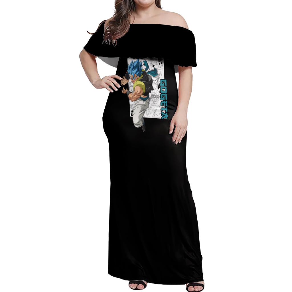 Gogeta Off Shoulder Maxi Dress Dragon Ball