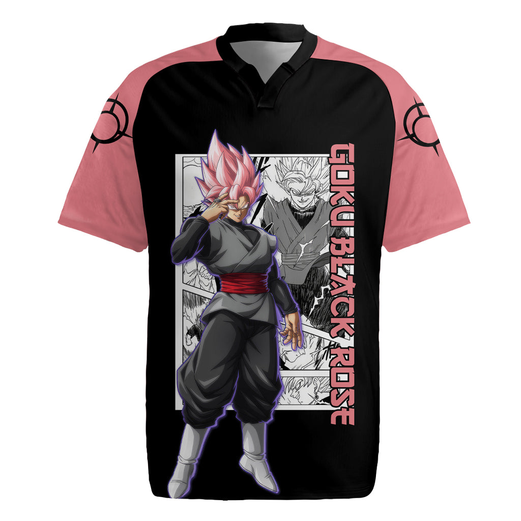 Goku Black Rose Rugby Jersey Dragon Ball Anime Mix Manga