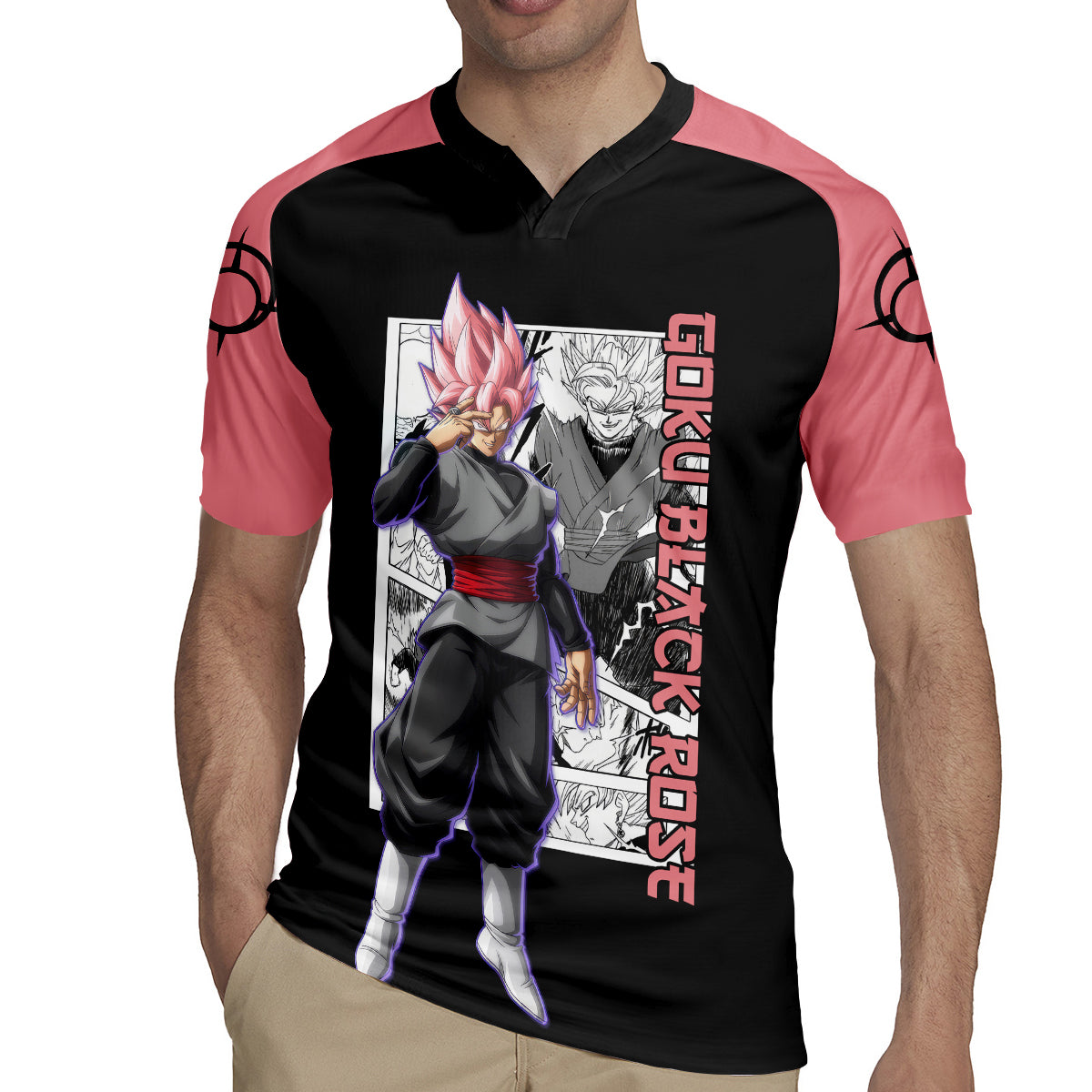 Goku Black Rose Rugby Jersey Dragon Ball Anime Mix Manga