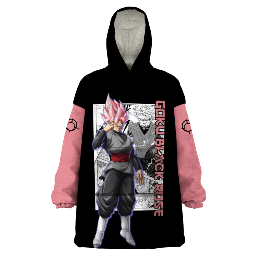 Goku Black Rose Wearable Blanket Hoodie Dragon Ball Anime Mix Manga