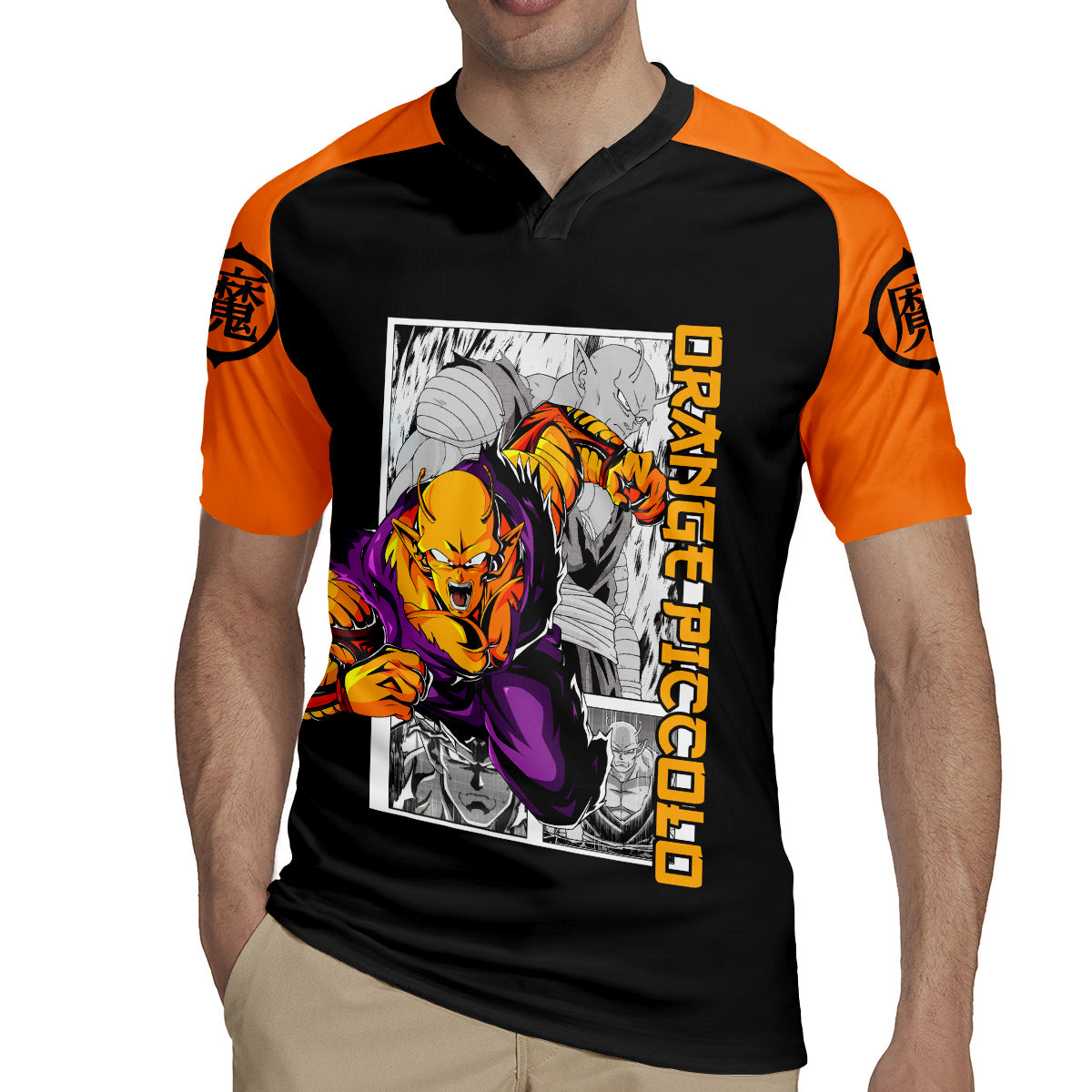 Orange Piccolo Rugby Jersey Dragon Ball Anime Mix Manga