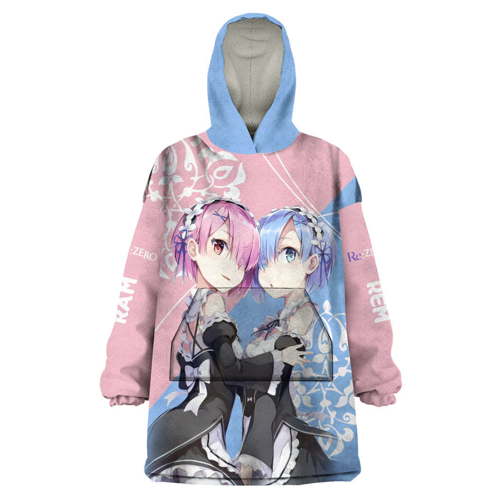 Rem & Ram Wearable Blanket Hoodie Re Zero
