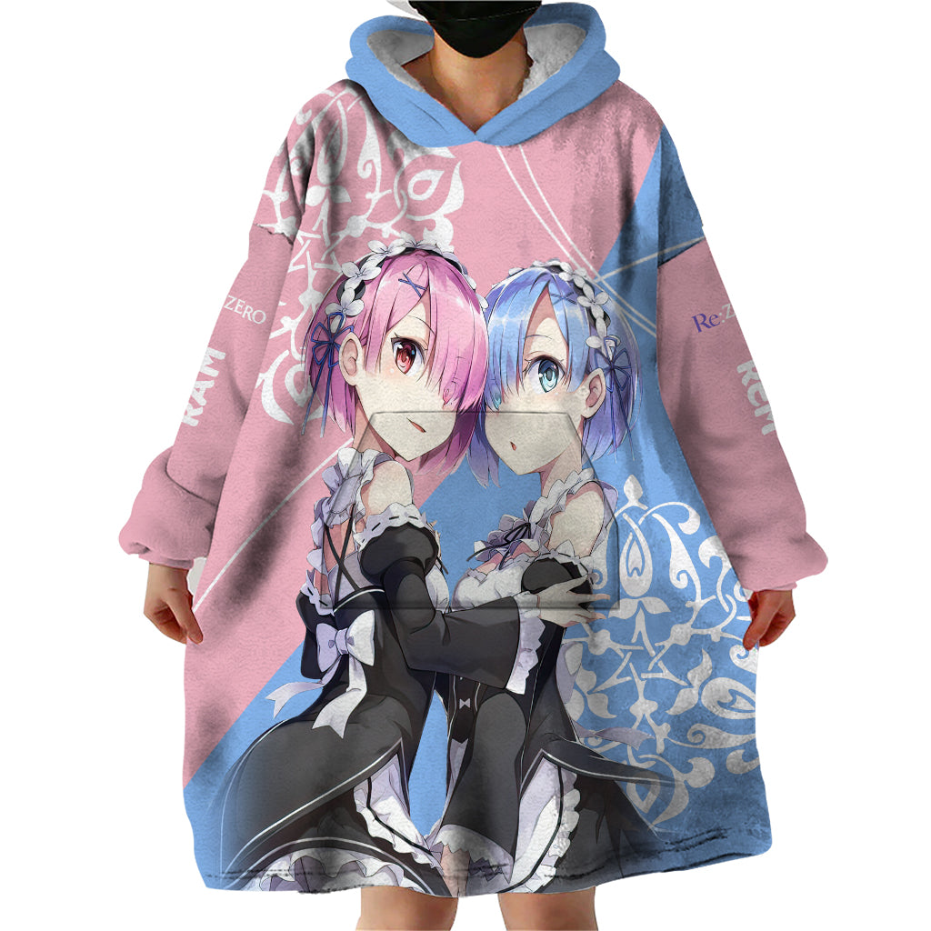 Rem & Ram Wearable Blanket Hoodie Re Zero