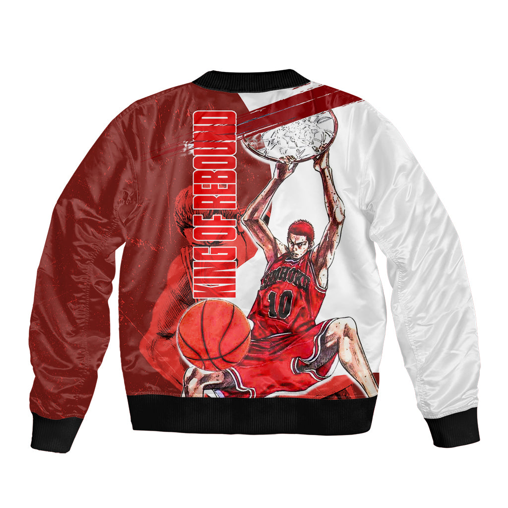 Number 10 Of Sohoku - Slamdunk Bomber Jacket Anime Mix Manga Style