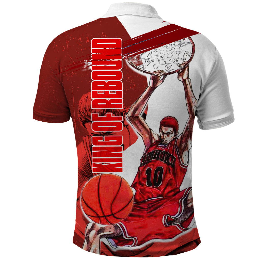 Number 10 Of Sohoku - Slamdunk Polo Shirt Anime Mix Manga Style