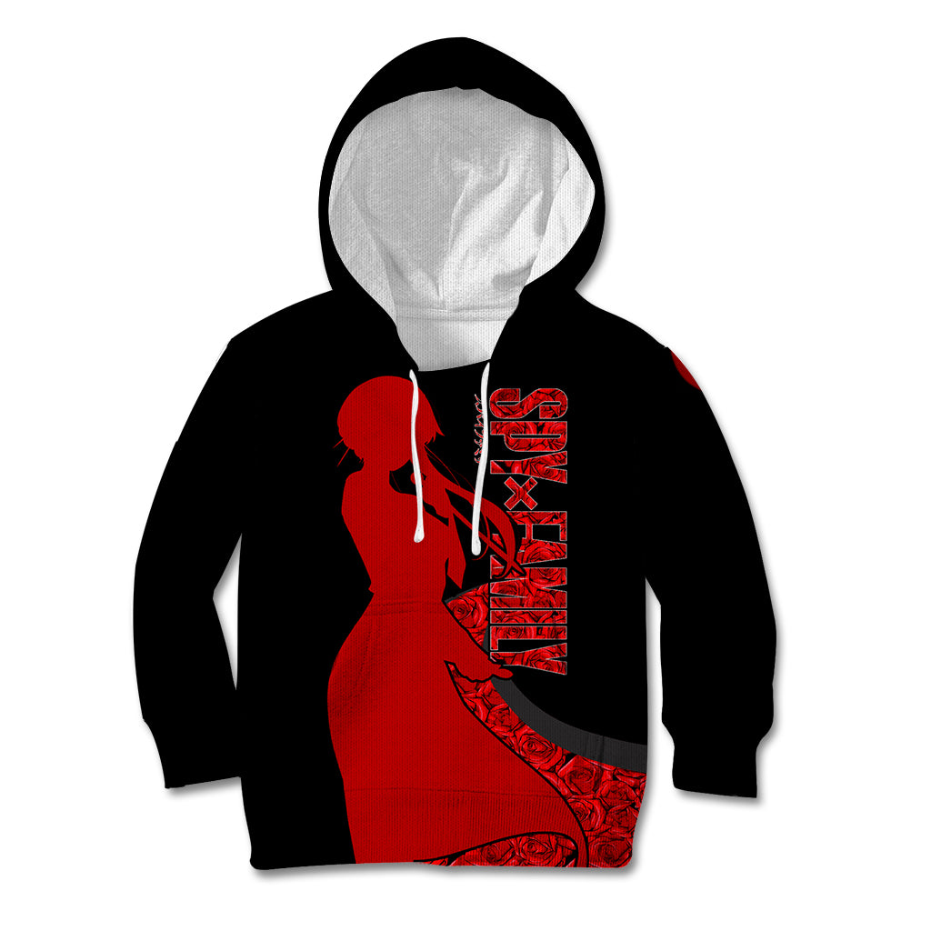 Yor Foger SpyxFamily Kid Hoodie Black And Roses Anime Style
