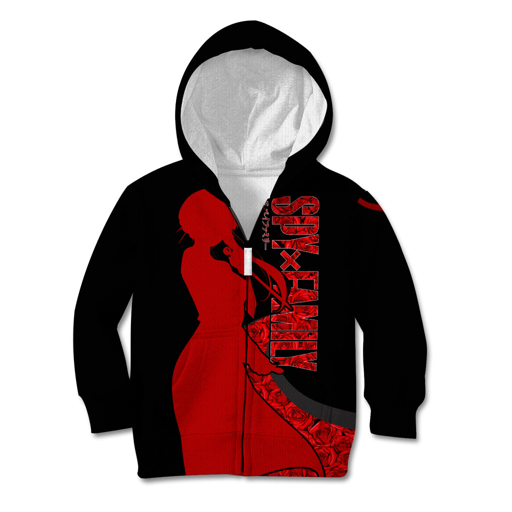 Yor Foger SpyxFamily Kid Hoodie Black And Roses Anime Style
