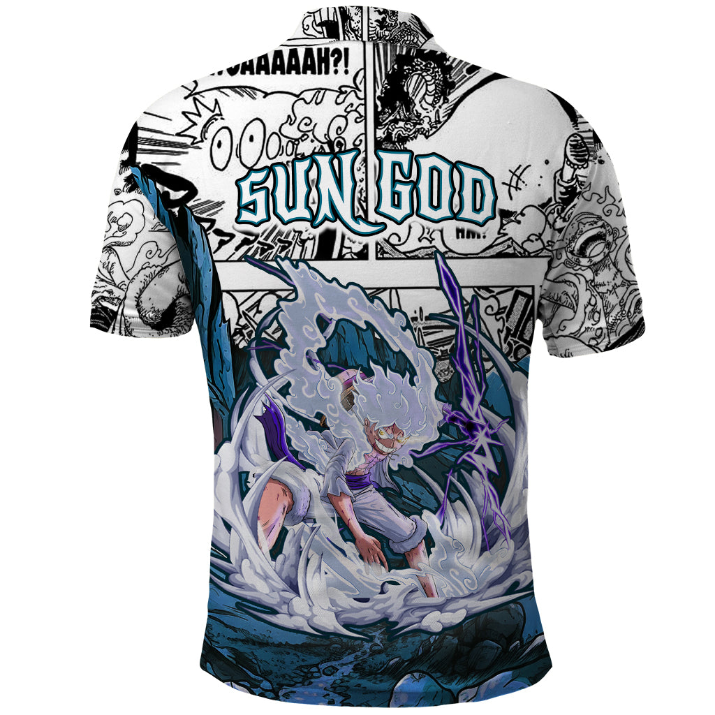 Monkey D Luffy - Nika Sun God Polo Shirt Anime Mix Manga Style