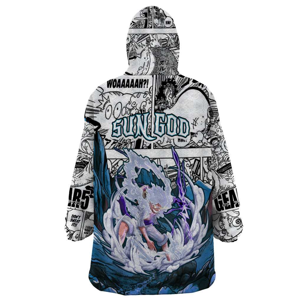 Monkey D Luffy - Nika Sun God Wearable Blanket Hoodie Anime Mix Manga Style