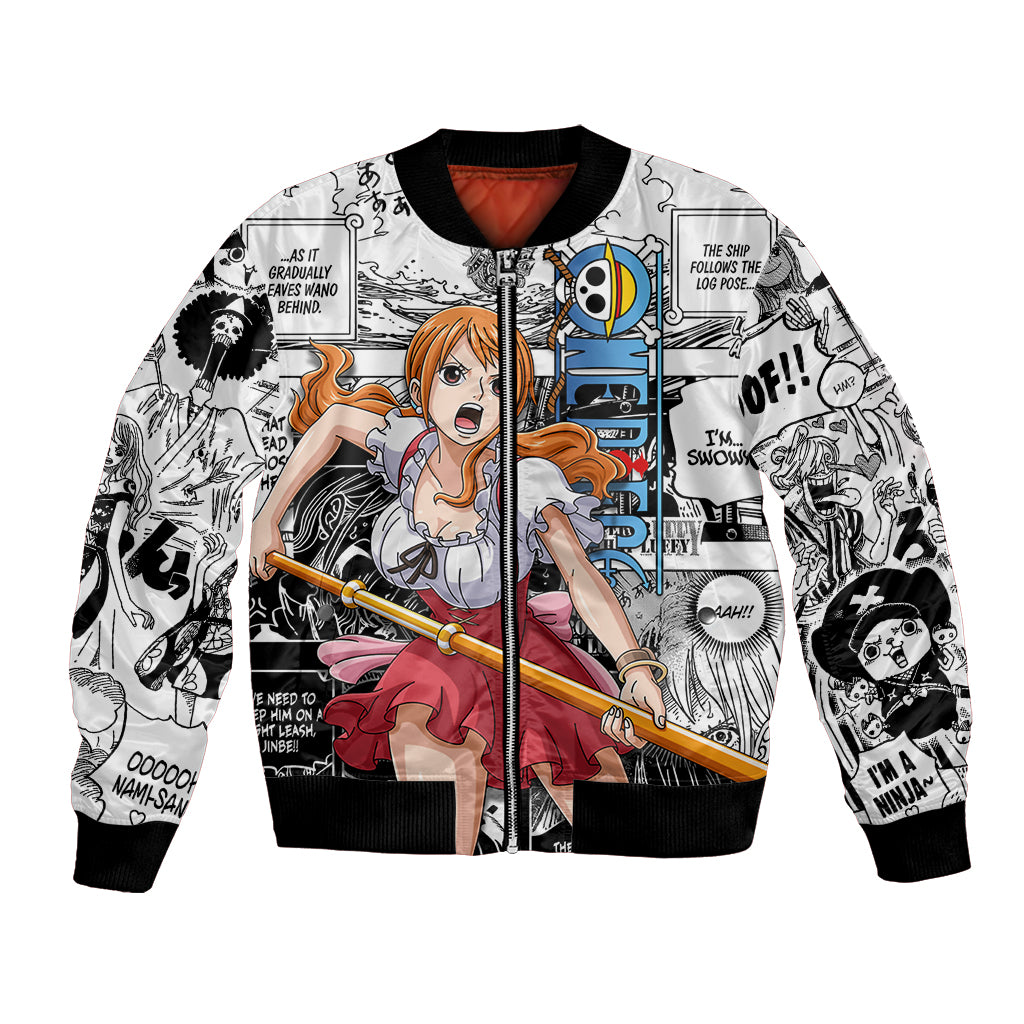 Nami One Piece Bomber Jacket Anime Mix Manga Style