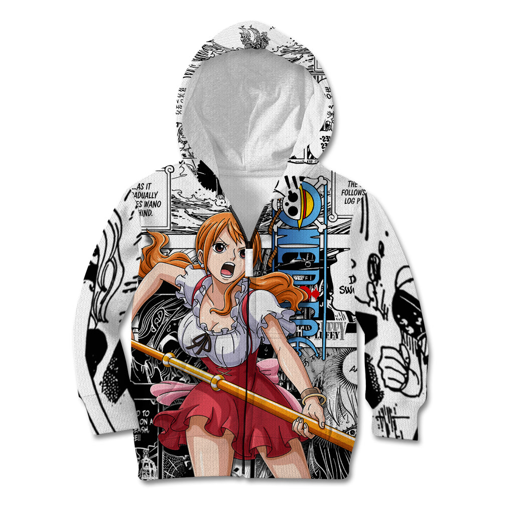 Nami One Piece Kid Hoodie Anime Mix Manga Style