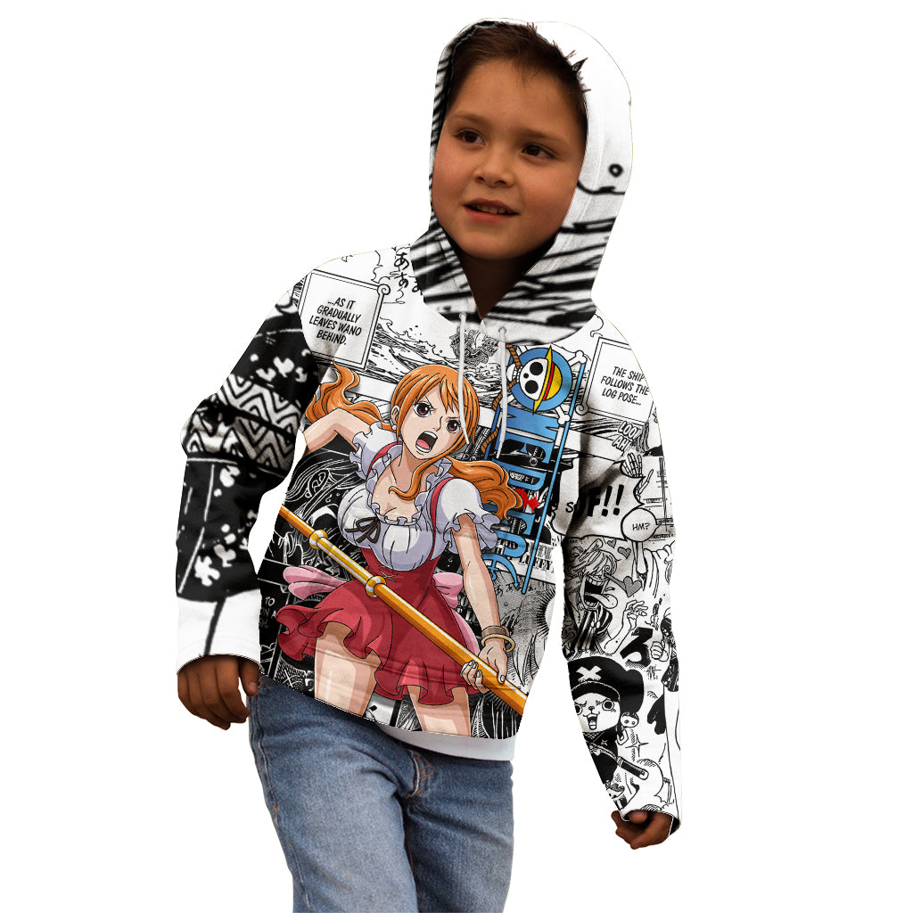 Nami One Piece Kid Hoodie Anime Mix Manga Style