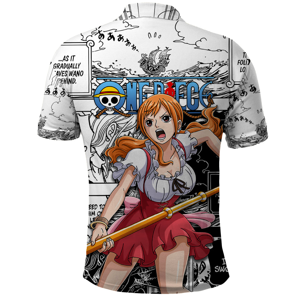 Nami One Piece Polo Shirt Anime Mix Manga Style