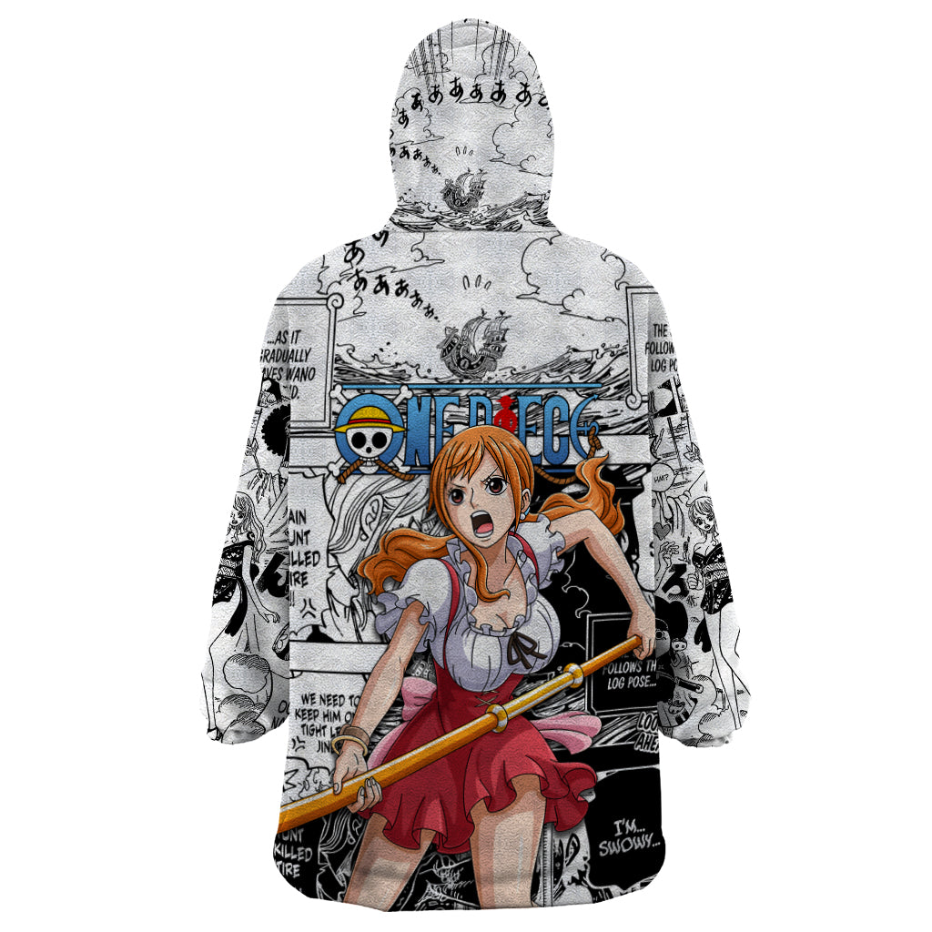 Nami One Piece Wearable Blanket Hoodie Anime Mix Manga Style