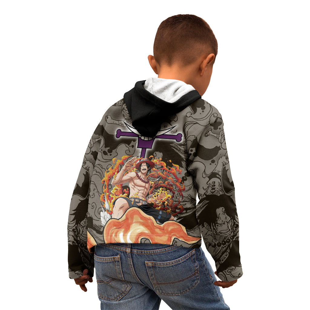 Portgas D.Ace - Fire Fist Of One Piece Kid Hoodie Anime Mix Manga Style
