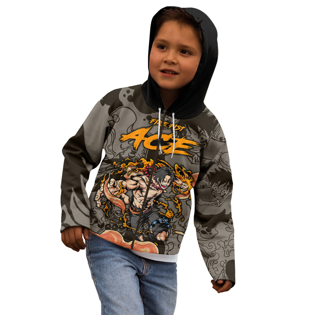 Portgas D.Ace - Fire Fist Of One Piece Kid Hoodie Anime Mix Manga Style