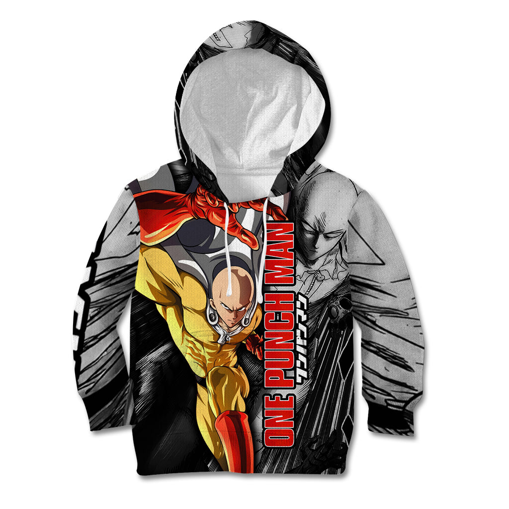 Saitama - One Punch Man Kid Hoodie Anime Mix Manga Style