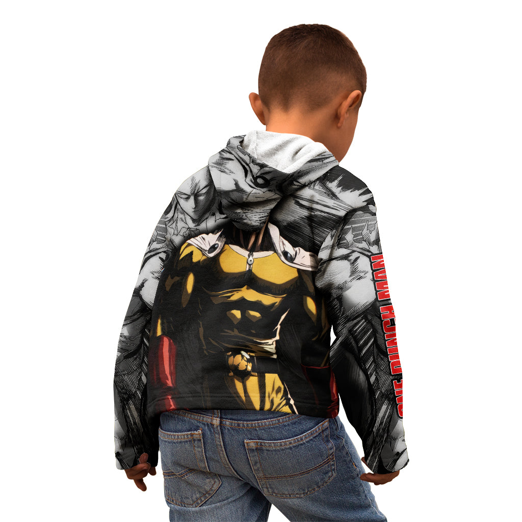 Saitama - One Punch Man Kid Hoodie Anime Mix Manga Style