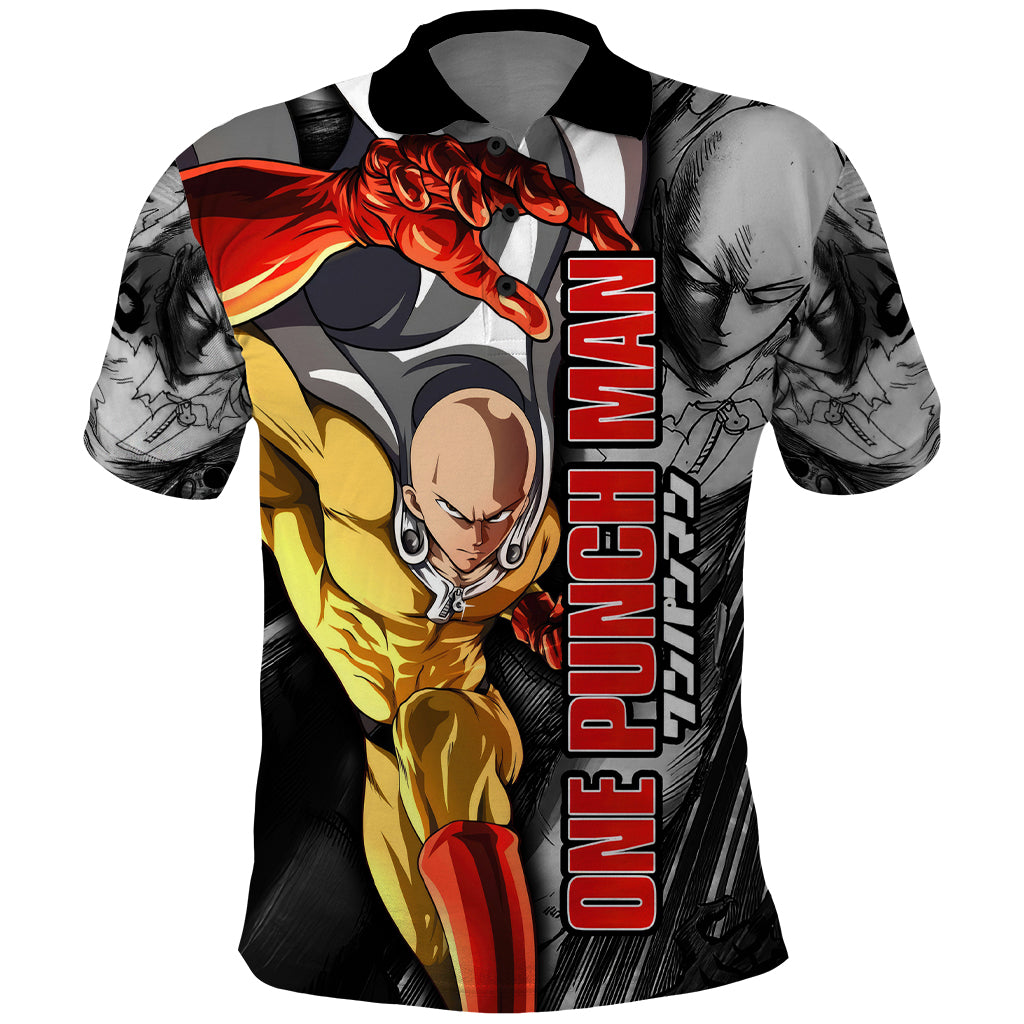 Saitama - One Punch Man Polo Shirt Anime Mix Manga Style