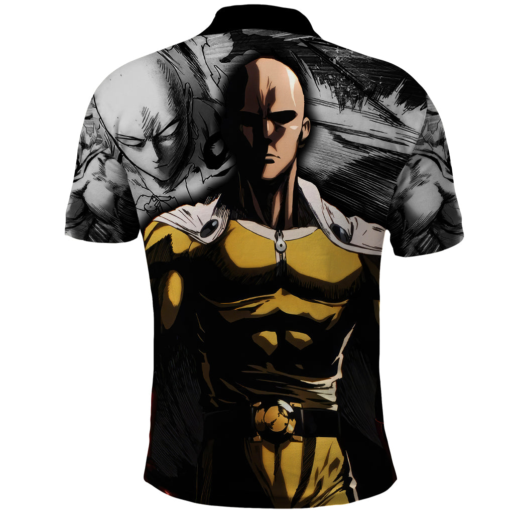 Saitama - One Punch Man Polo Shirt Anime Mix Manga Style