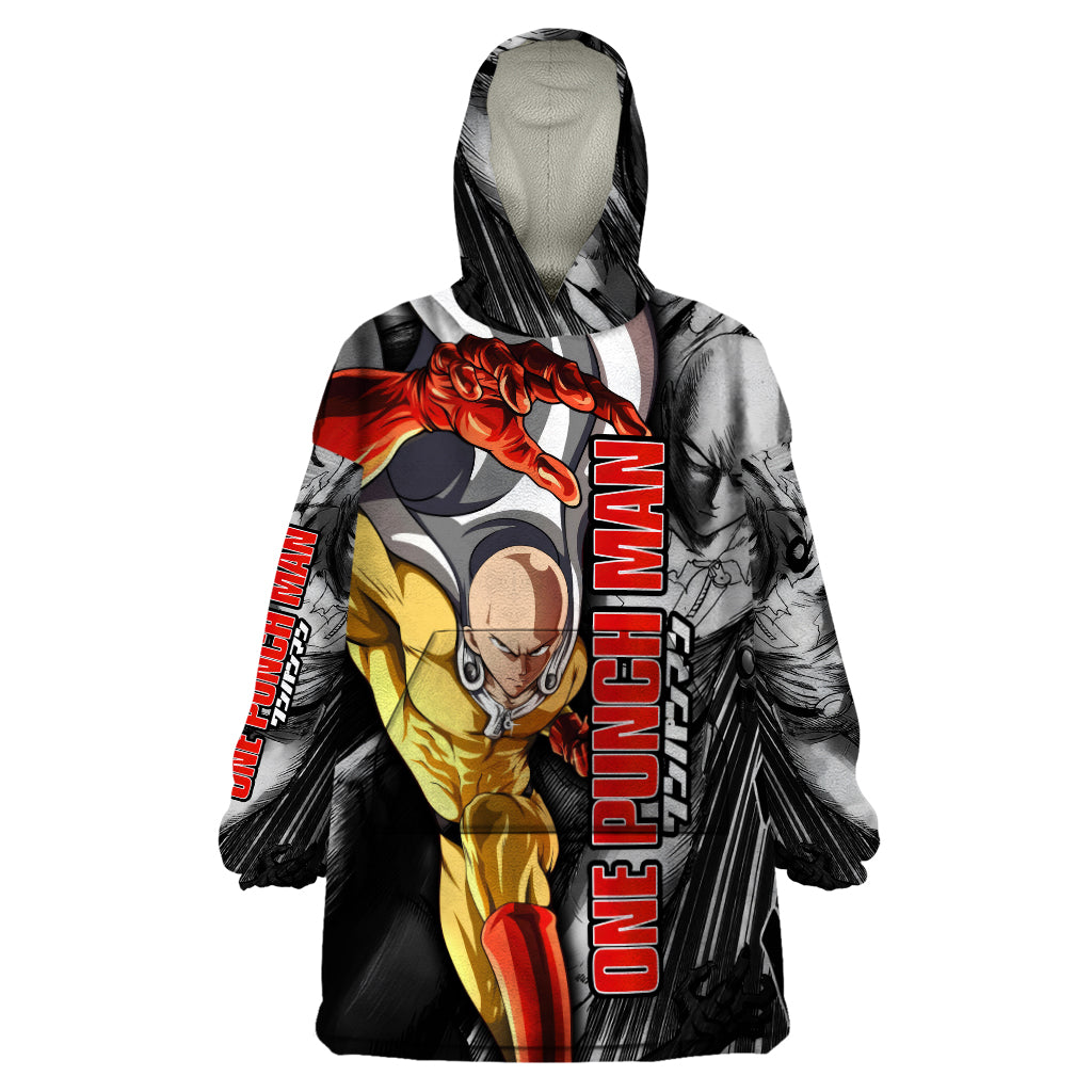Saitama - One Punch Man Wearable Blanket Hoodie Anime Mix Manga Style